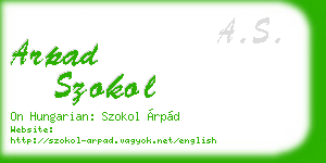 arpad szokol business card
